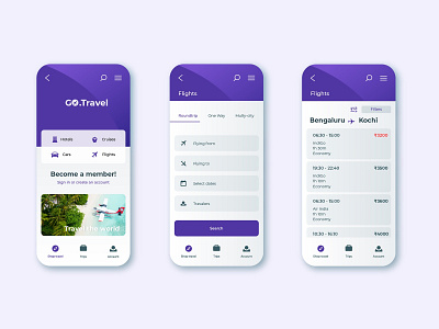 Go.Travel app branding design illustration logo ui ux web