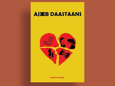 ajeeb daastaans movie minimal poster ajjeb daastaans design graphics minimal minimalist poster