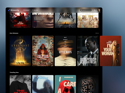 Discover Movies app desktop movies stream ui user interface ux