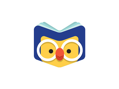 Bookowl Mascot book character cute logo mascot owl sign