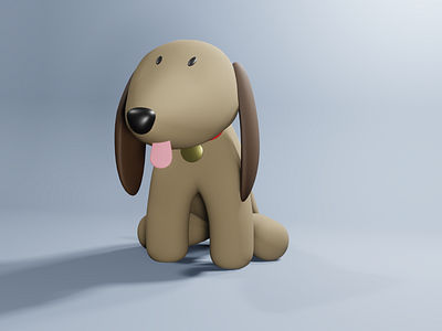 3D dog 3d 3d dog 3d illustration 3d pet blender cute design dog pet