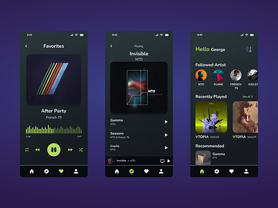 Music player app design design ui design uiux designe mobile ui uiux ux