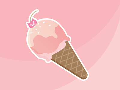icecream icecream illustration stickermule