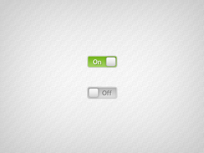 On & off toggle buttons