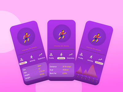 Running Health Dribble app design health running sports design