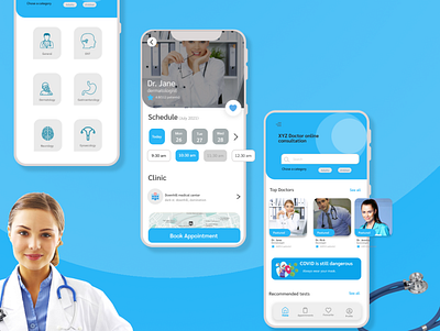 Online Doctor Consultancy 3d app consultancy design doctor graphic design illustration medical medical app mobile online ui ux