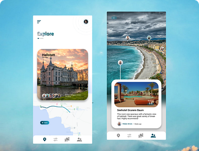 Travel App Concept app design icon typography ui ux