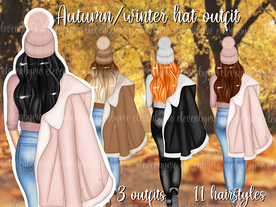 013040FA 8748 4554 9F75 DC524B14AB3A autum flat girl hat illustration outfit procreate winter