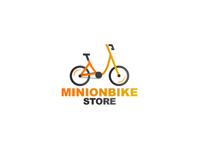 MINION BIKE LOGO bike flatdesign logo logodesign logofolio minimalist logo monogram