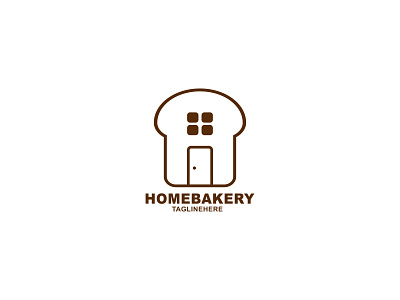 HOME BAKERY branding design flatdesign illustration logo logodesign logofolio minimalist logo monogram typography
