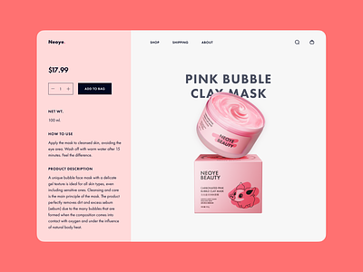 Product card | Neoye beauty commerce concept cosmetics e commerce makeup product page shop shopping card store ui web design