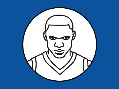 Russell Westbrook for MVP basketball drawing flat design icon illustration vector