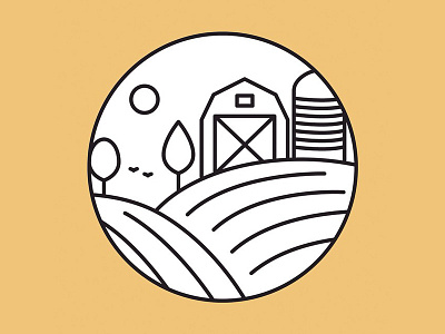 Farm To Table flat design icon illustrator nature vector
