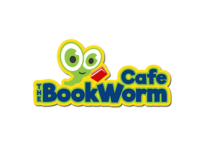 Bookworm Cafe logo branding design logo