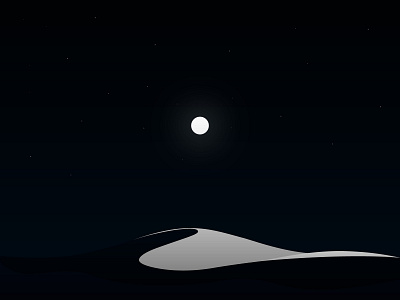 Night time at desert art artwork beautiful branding desert design identity illustration illustrator landscape landscape illustration light moon night sand stars vector vector art vector illustration