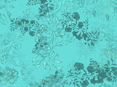 Teal green floral