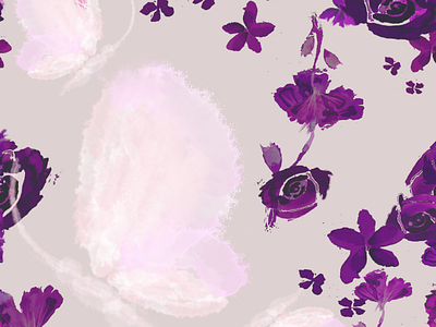 Purple,Pink flowers,butterflies