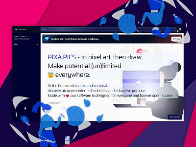 Pixa.Pics - To pixel art, then draw. app branding design editor graphic design image nft pixel art ui ux web