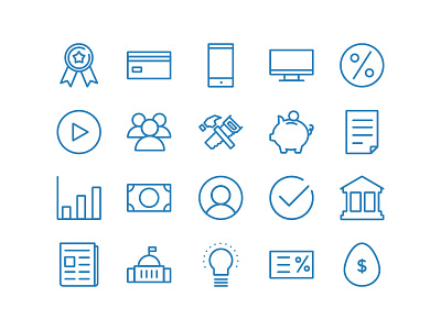 First Federal Bank Iconography bank design icon set iconography icons illustration web design