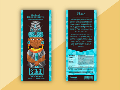 Siibil Chocolate - Chaac chocolate concept design food graphic design illustration illustrator mayans milk chocolate packaging sea salt