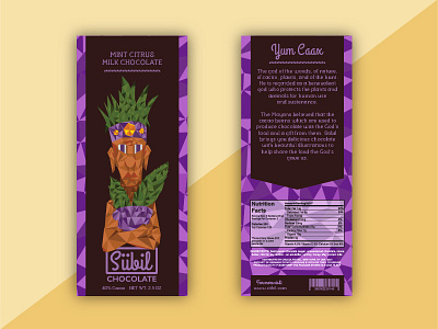 Siibil Chocolate - Yum Caax brand chocolate concept design food graphic design illustration illustrator mayan packaging