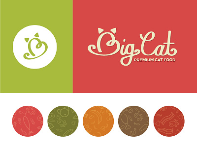 Big Cat Brand Concept brand cat colors concept design food graphic design illustrator logo pattern pet typogaphy