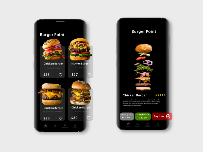 Burger App by VinNu on Dribbble