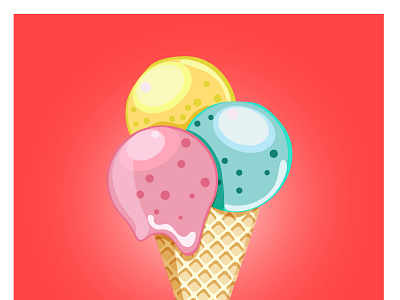 ice cream animation design icon logo vector