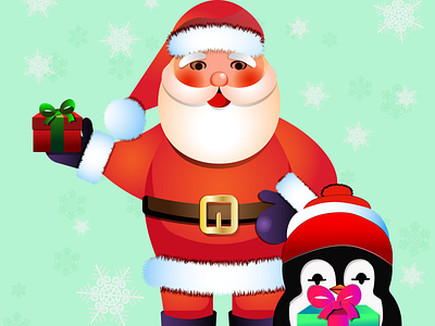 Santa Claus animation art design graphic design icon illustration illustrator logo vector