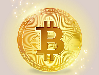 Bitcoin icon animation art design icon illustration logo vector