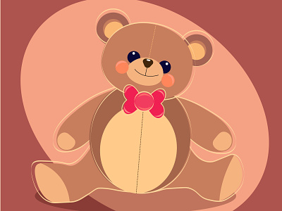 Cute plush toy teddy bear . animation art design graphic design icon illustration vector