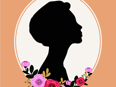 girl in frame art design graphic design icon illustration vector