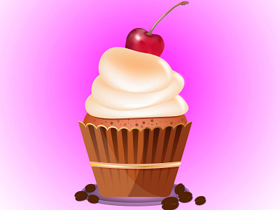 cup cake15 animation art design graphic design icon illustration illustrator logo vector