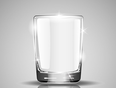 Vector illustration of glass cup healthy