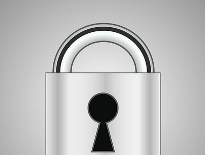 Metall lock vector icon, flat style isolated on white background password