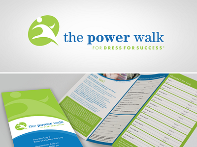 The Powerwalk Campaign brand brochure color dress for success identity logo minds on design lab print the powerwalk campaign