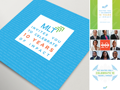 MLT Anniversary Gala Invite brainstorm brand branding color design invite logo minds on design lab nonprofit print sketches