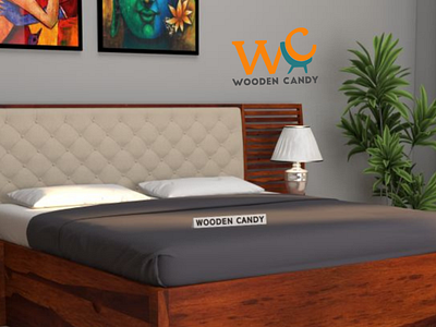 King Size Bed- Buy Online from Woodencandy Store bedroomfurniture buy online online furniture woodenfurniture