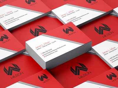 Wilson Business Card Mock up branding logo design stationary typography vector