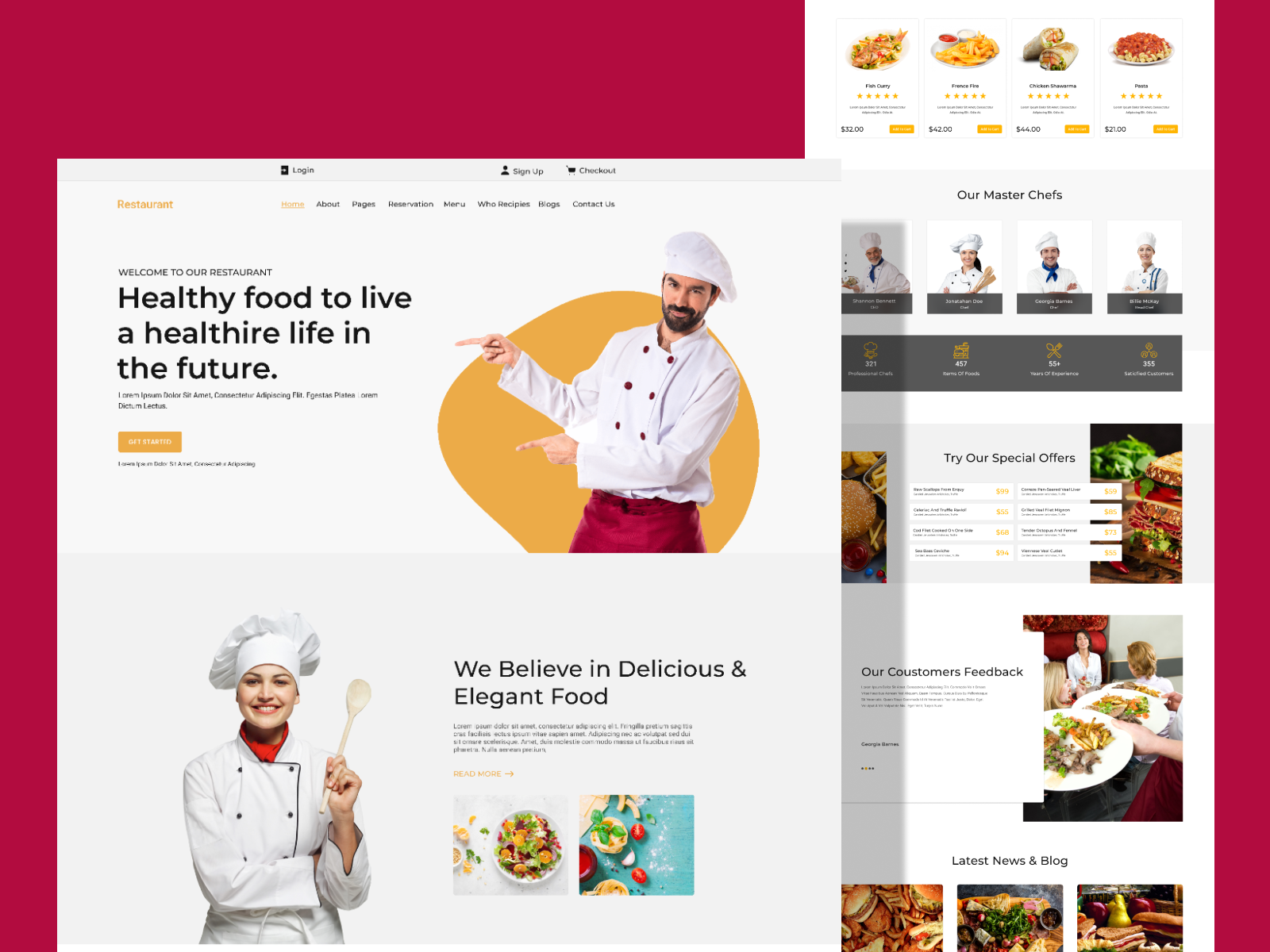 Healthy Foods Website Design.💕 By Afran Kazi On Dribbble