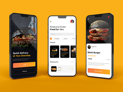 Quick Foods Delivery App Design. app design food app food app design food delivery food delivery app food quick delivery app ui uiux