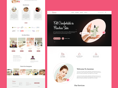 Beauty and Cosmetic Website Design. beauty beauty and cosmetic cosmetic cosmetic website design ui design uiux design ux design website