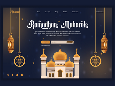 Celebrating Ramadan. app design design ramadan ramadan hero page ramadan ui ramadan ui design ramadhan website design ui design uiux uiux design website design