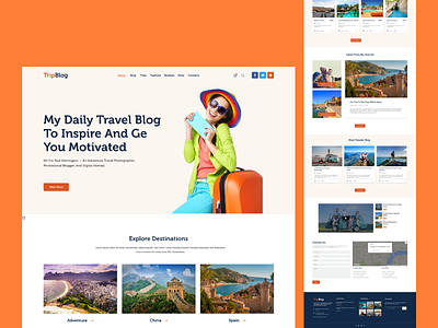 Blog Travel Website Design.