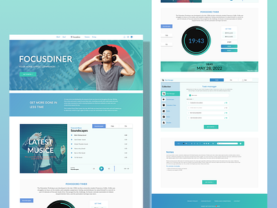Promoter (Focusdiner) Website Design. breath website design focusdiner website marketing website design music website design notes website design promoter website design radio website design sound website design ui ui design ui social media design uiux uiux design uiux home page design website design