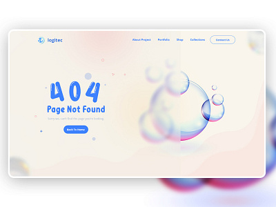 404 Page Not found standout layout design web