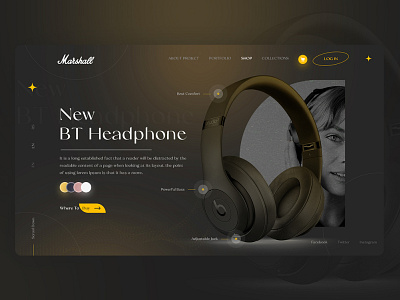 Headphone Product design branding design product web