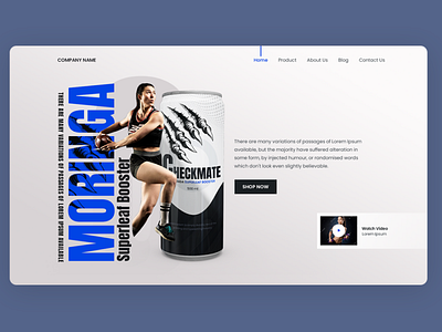 Herbal sports drink banner banner design product web