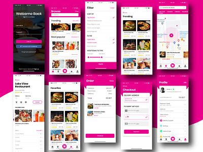 FoodHolic Food Delivery App UI Design android app design app app design design ios app design mobile app design ui ui ux ui ux design ui design uidesign uiux design user interface design ux ux design ux designer uxdesign