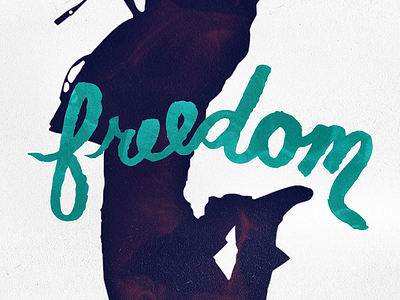 Freedom freedom hand written